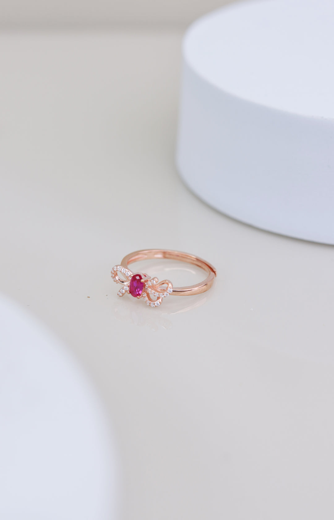 Bow 925 Sterling Silver Adjustable Ring