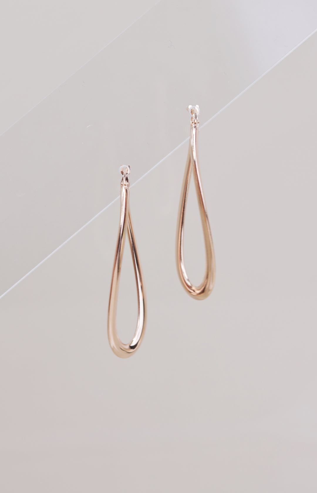 Drop Hoop 925 Sterling Silver Earrings
