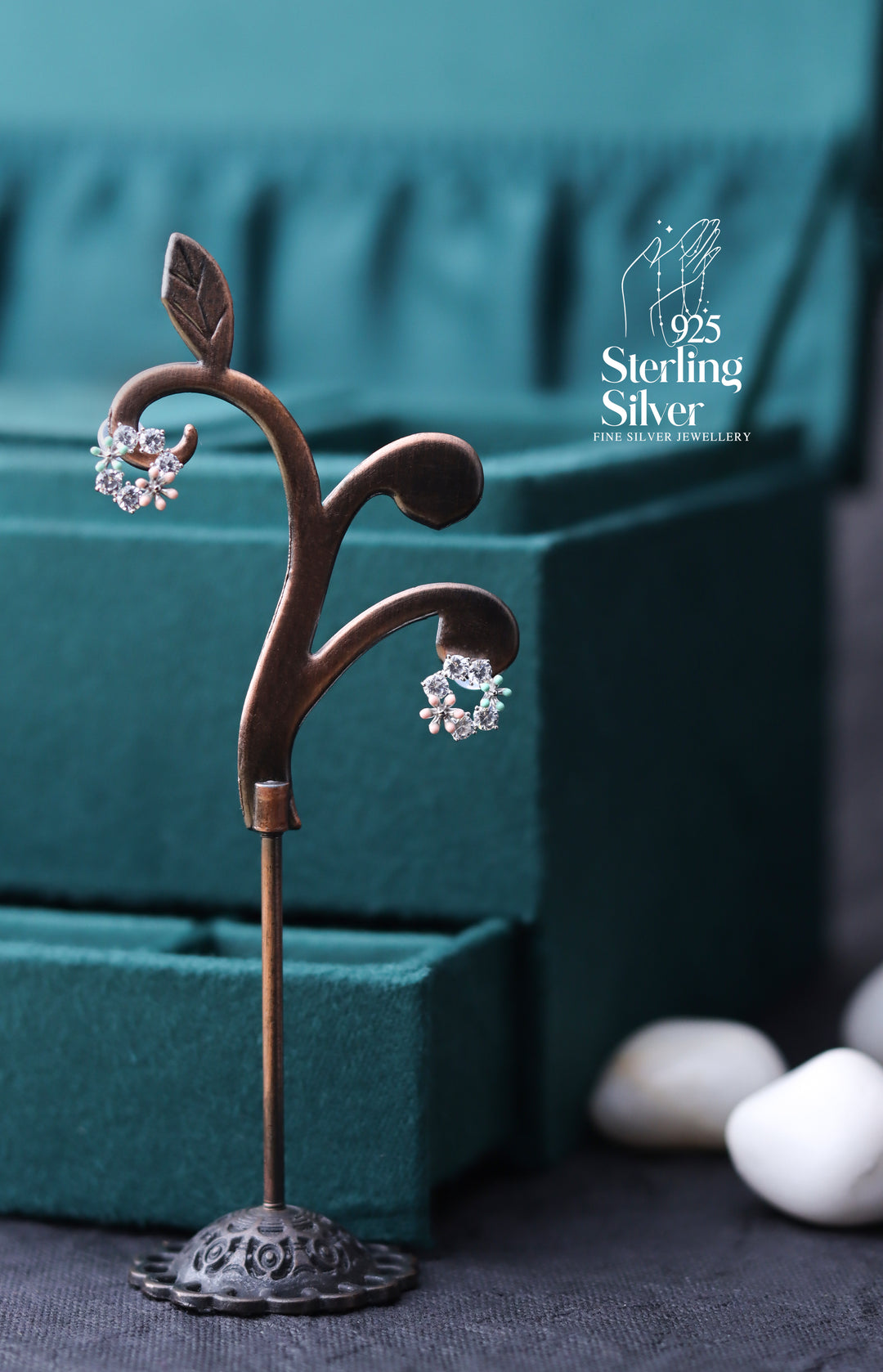 Eternal 925 Sterling Silver Stud Earrings