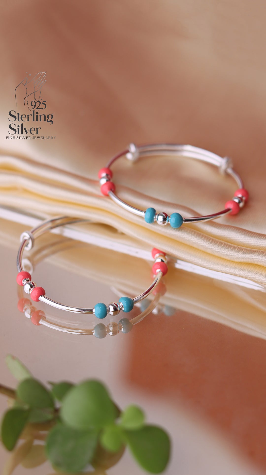 Beads 925 Sterling Silver Kada for Kids