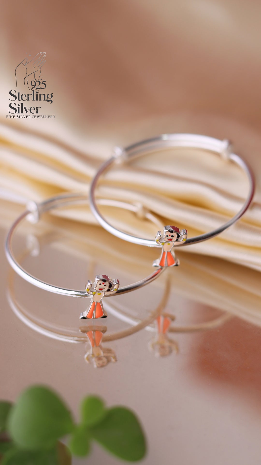 Chota Bheem 925 Sterling Silver Kada for Kids