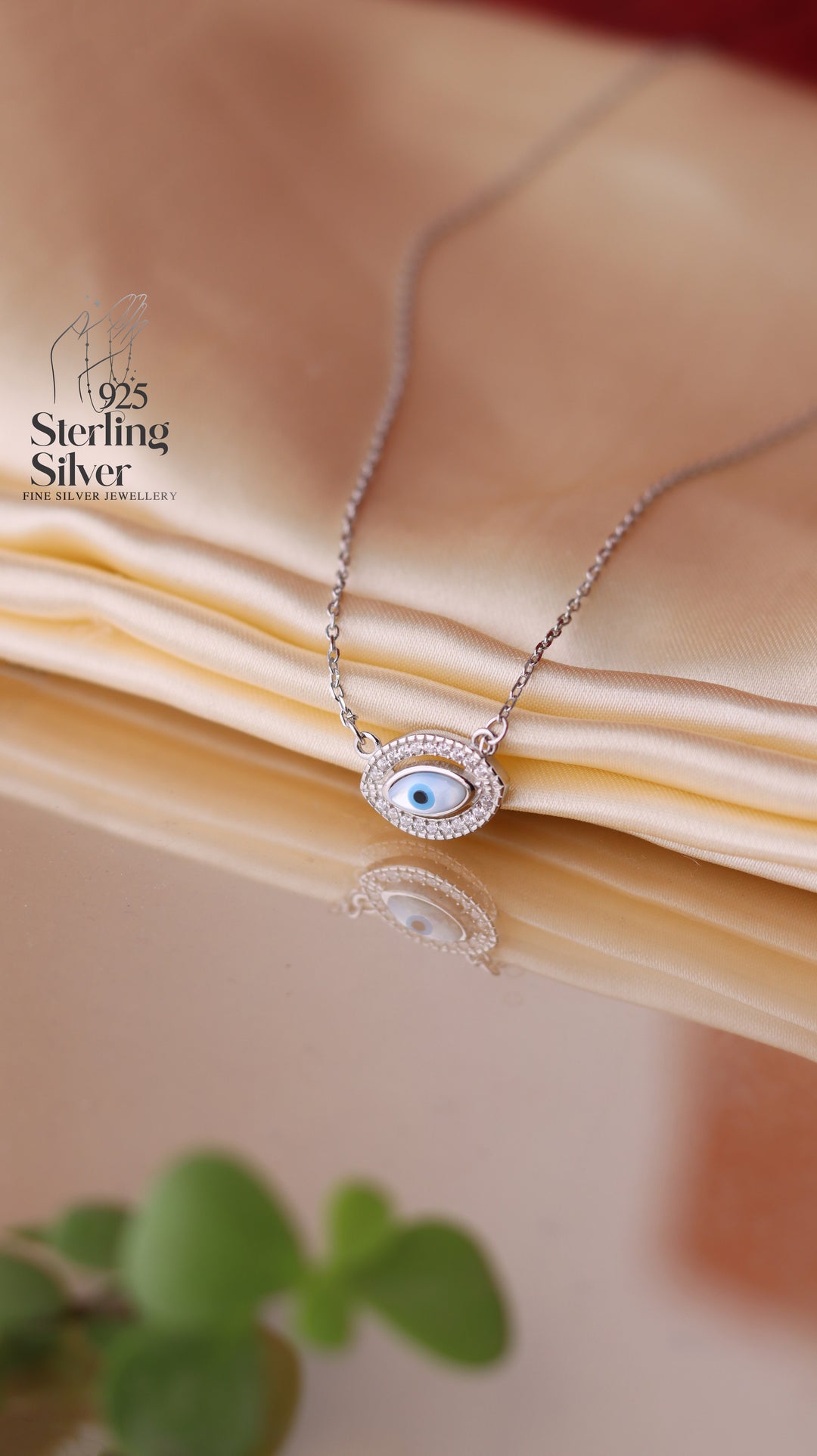 Evil Eye 925 Sterling Silver Chain Pendant