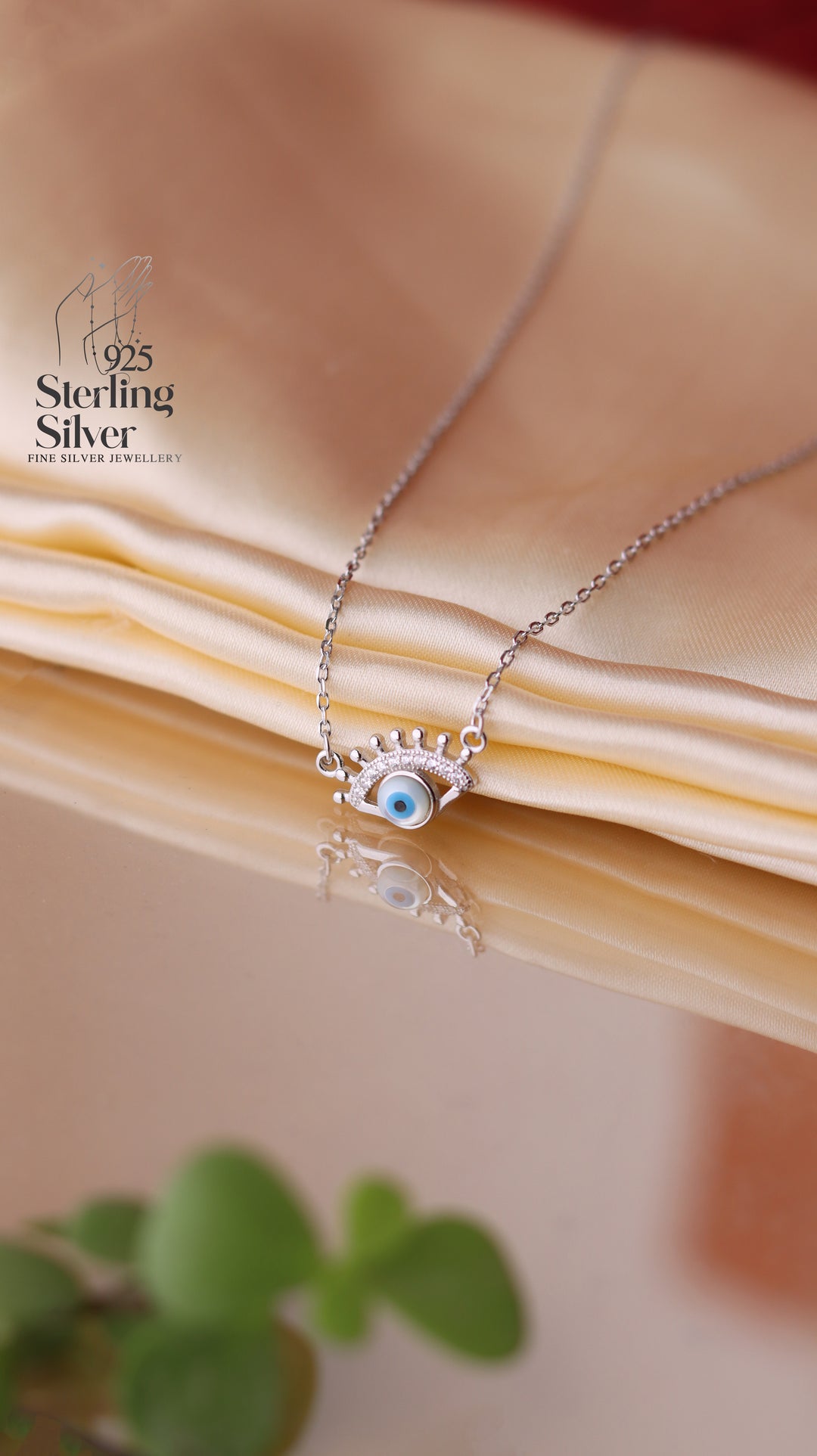 Evil Eye 925 Sterling Silver Chain Pendant