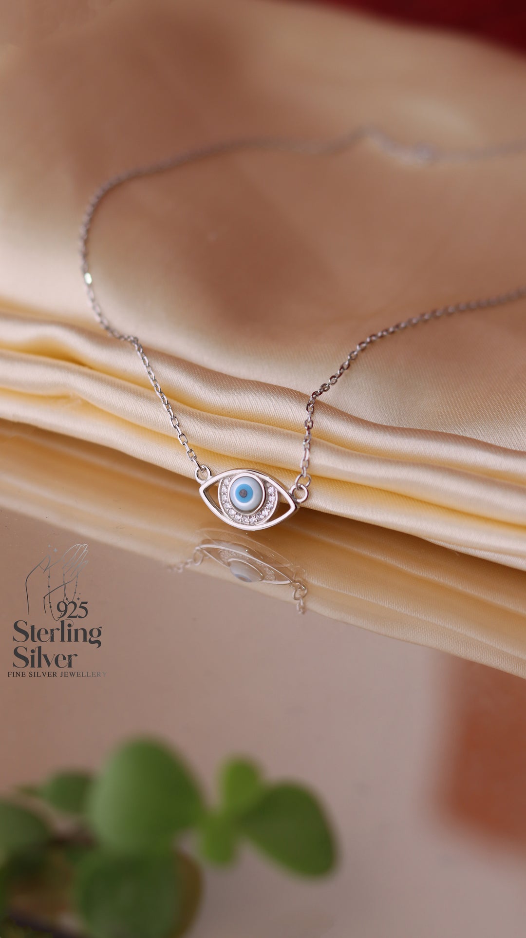 Evil Eye 925 Sterling Silver Chain Pendant