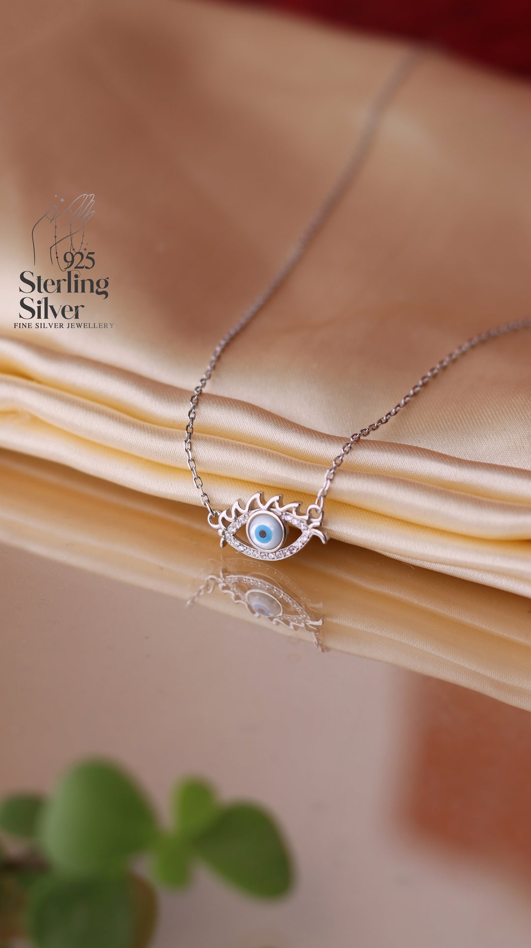 Evil Eye 925 Sterling Silver Chain Pendant