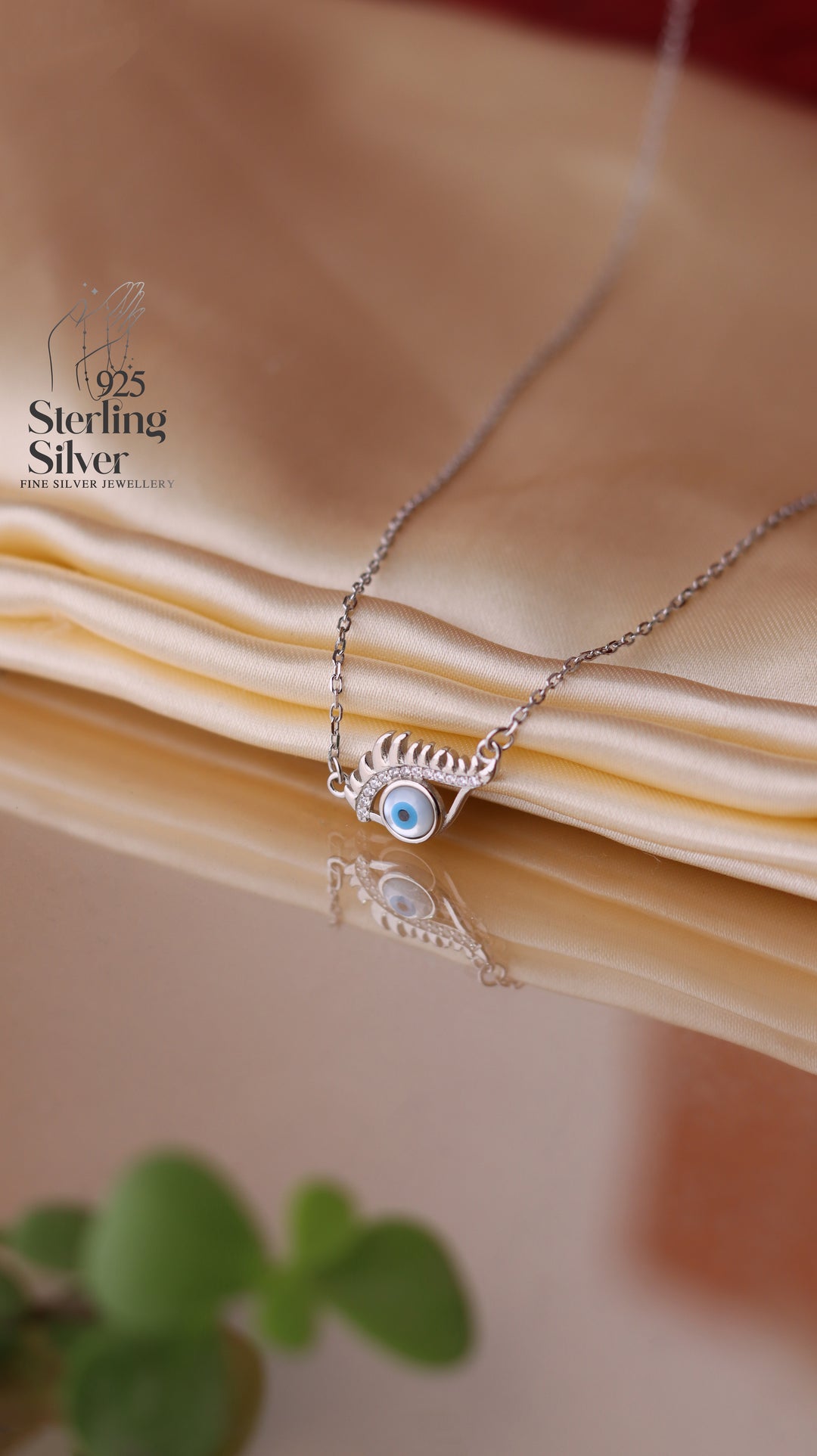 Evil Eye 925 Sterling Silver Chain Pendant