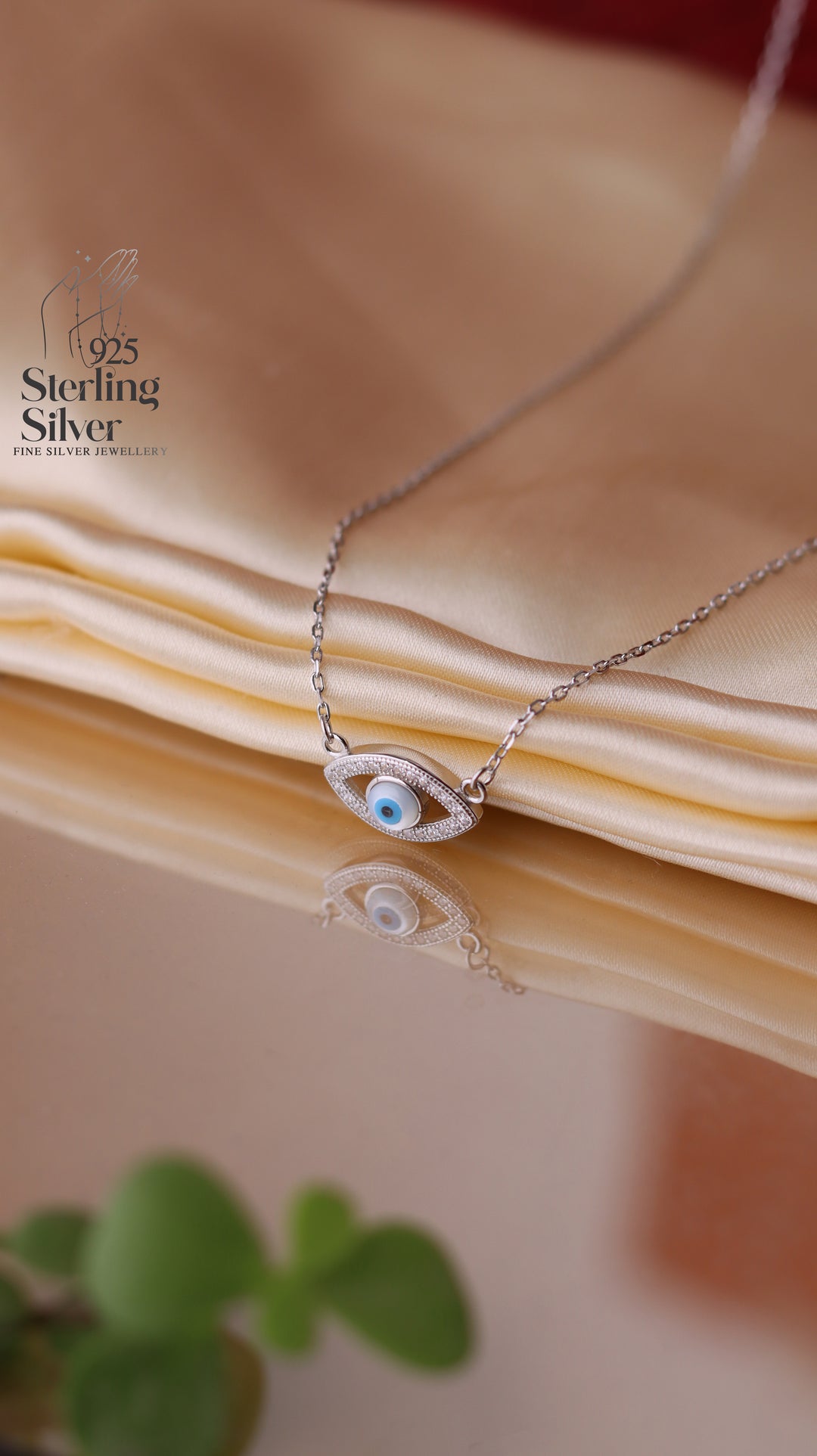 Evil Eye 925 Sterling Silver Chain Pendant