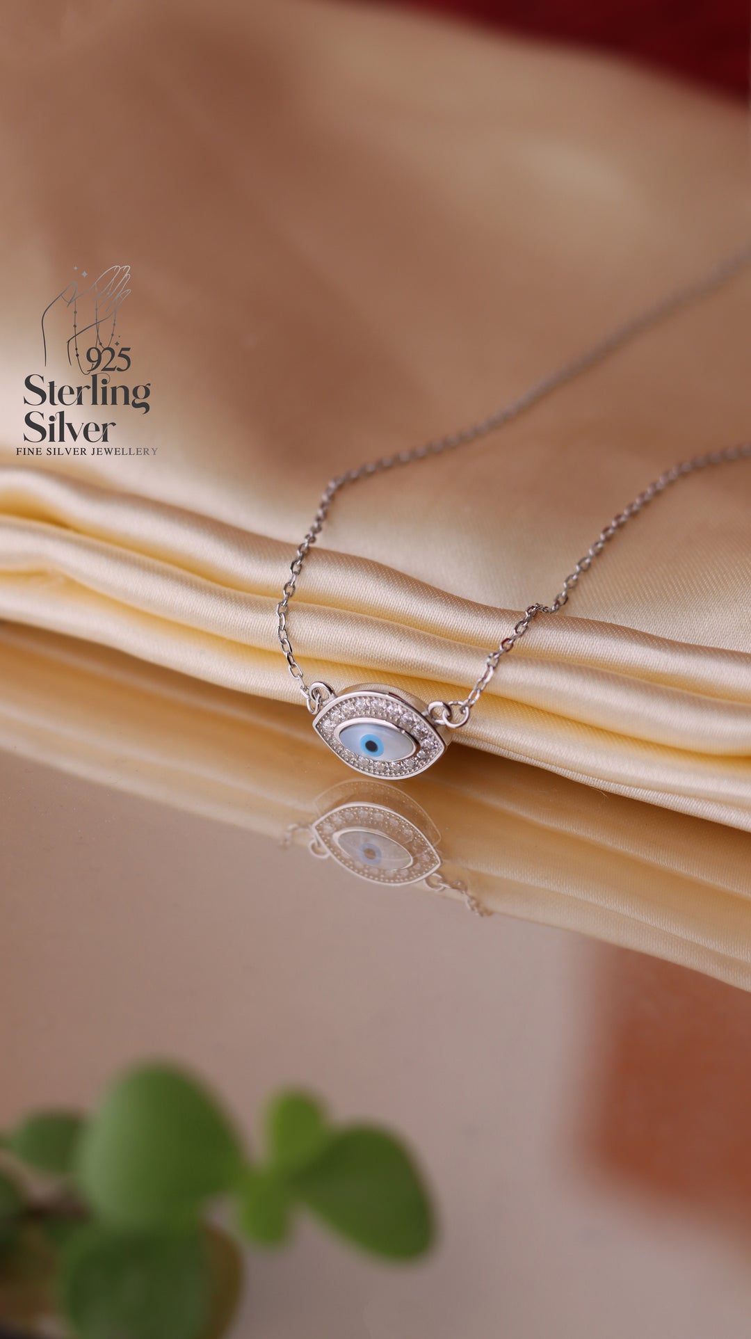 Evil Eye 925 Sterling Silver Chain Pendant
