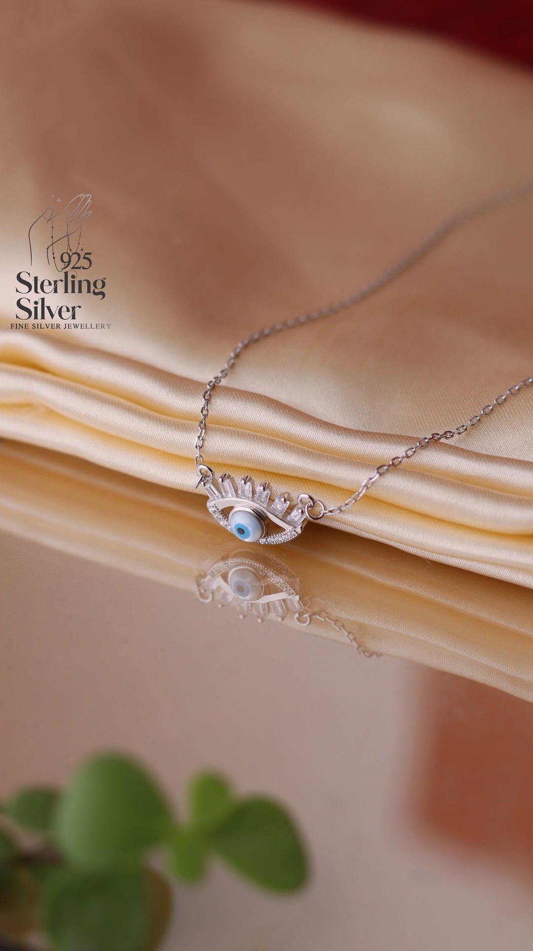 Evil Eye 925 Sterling Silver Chain Pendant