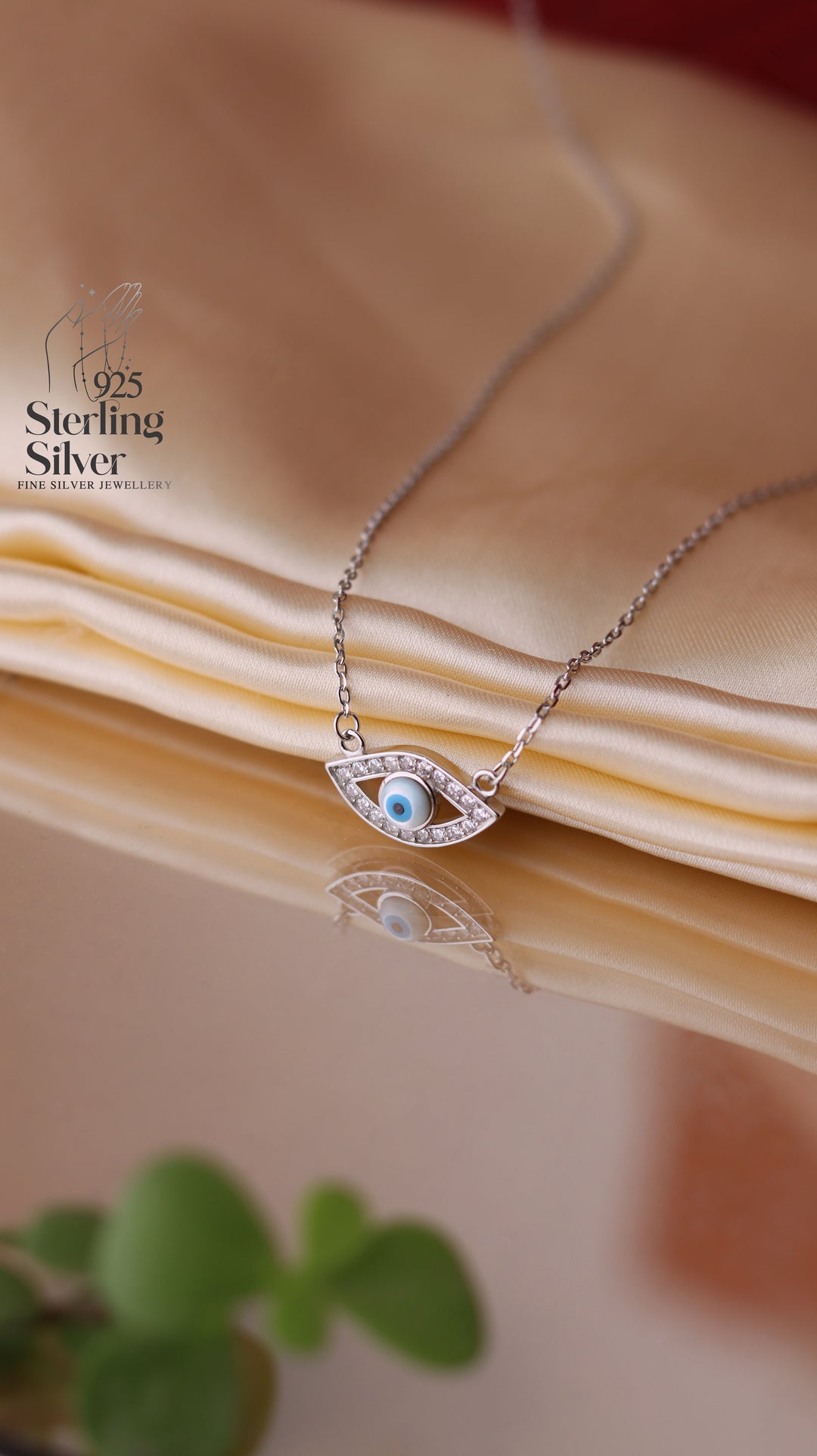 Evil Eye 925 Sterling Silver Chain Pendant