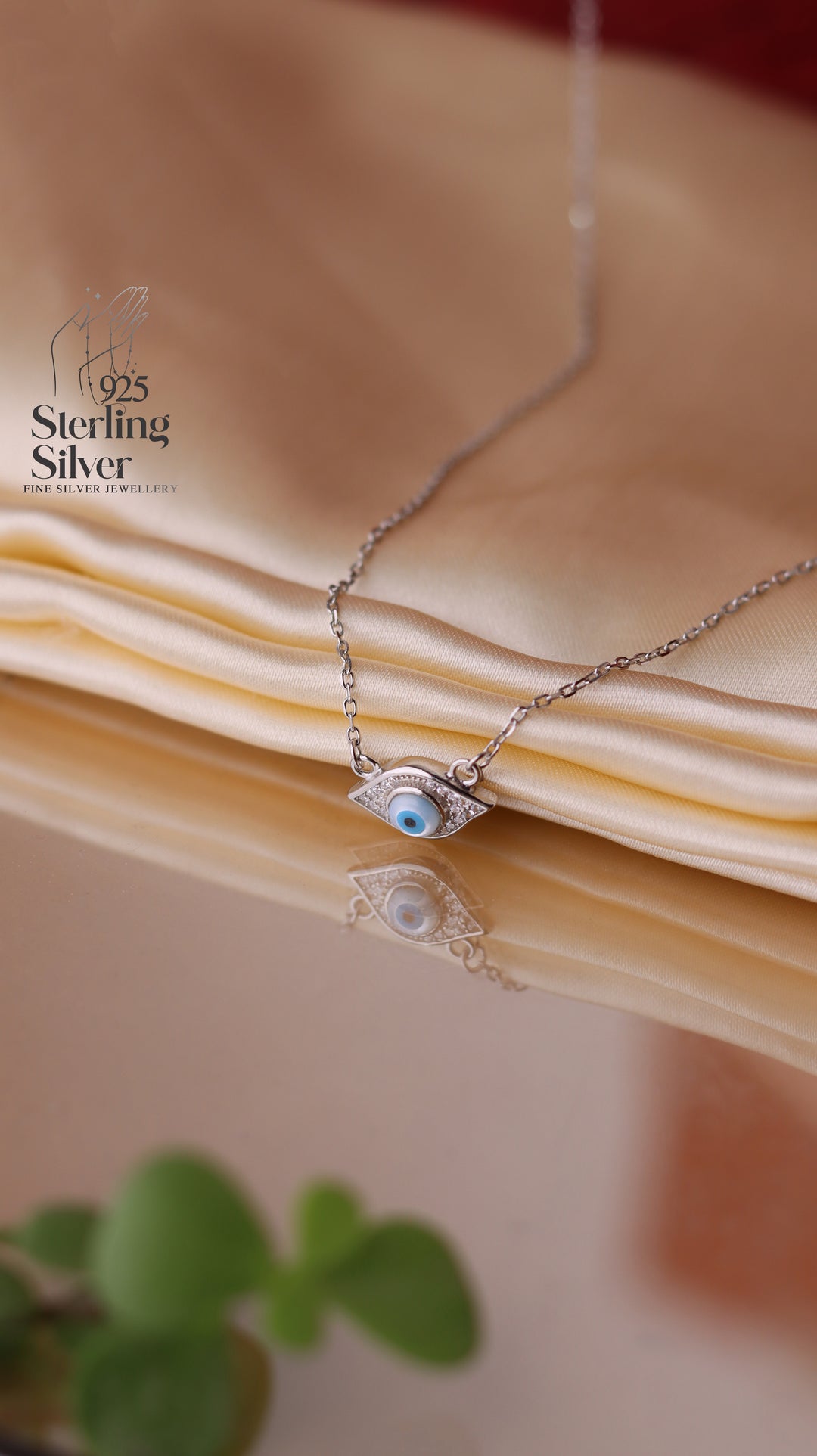 Evil Eye 925 Sterling Silver Chain Pendant