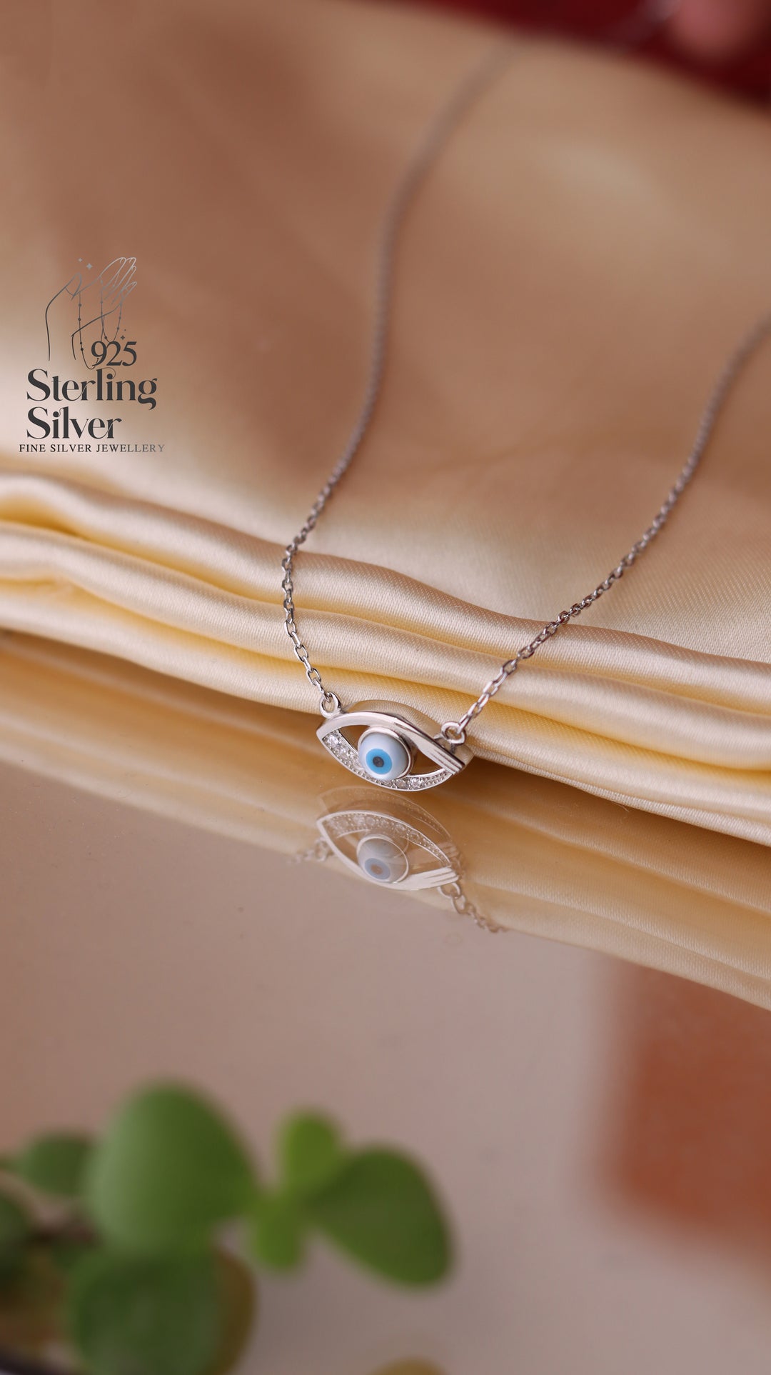 Evil Eye 925 Sterling Silver Chain Pendant
