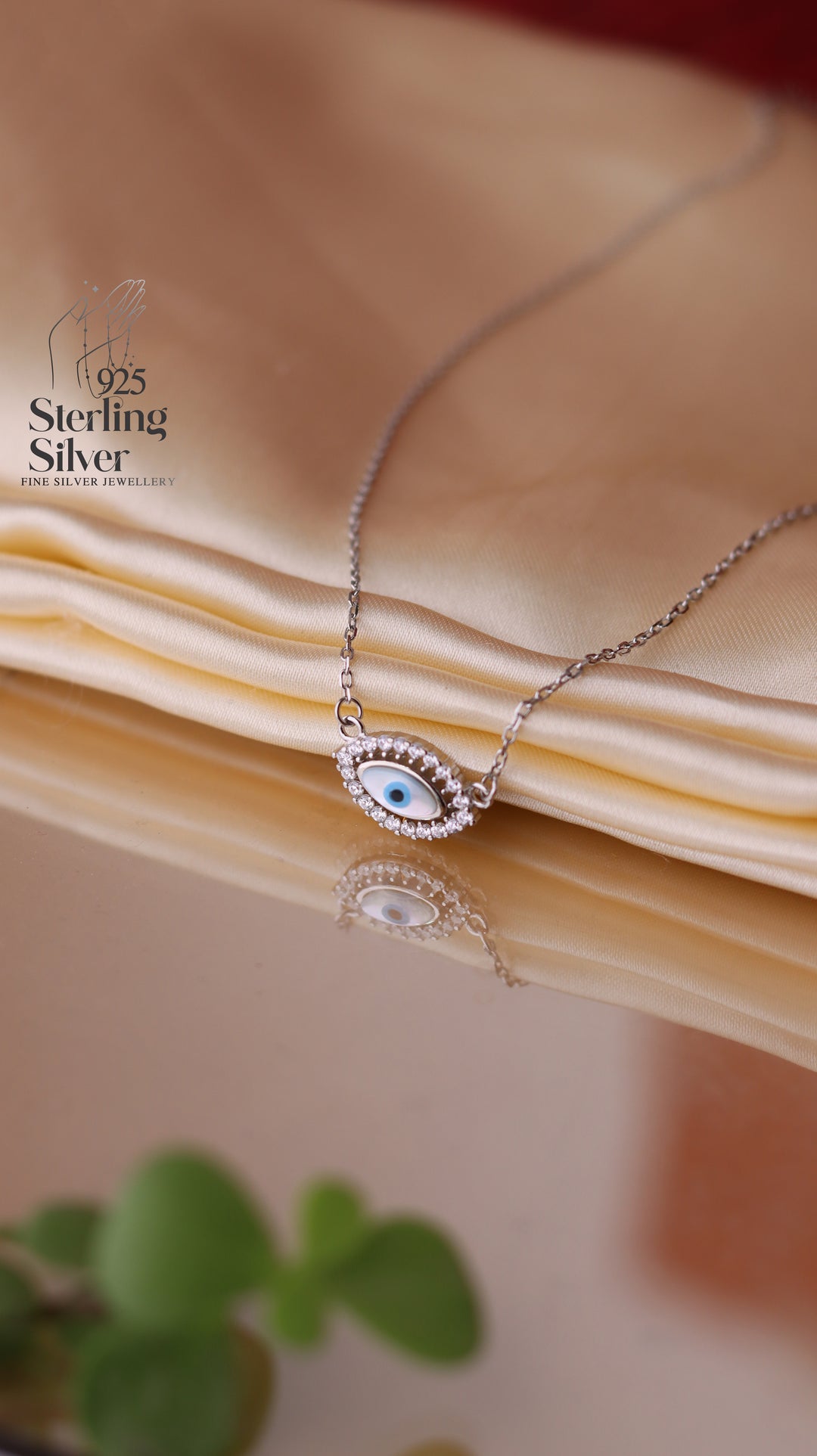 Evil Eye 925 Sterling Silver Chain Pendant