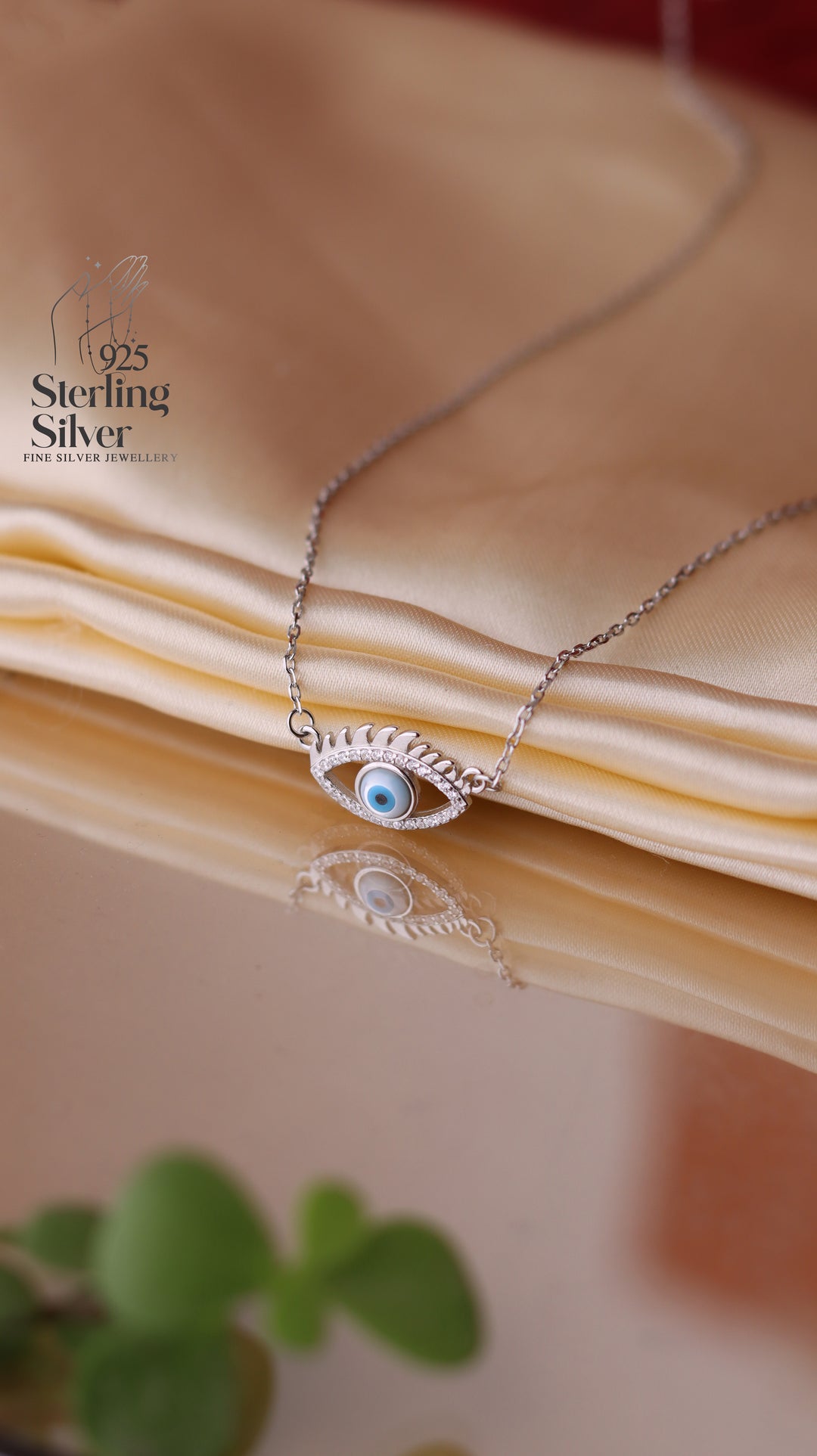 Evil Eye 925 Sterling Silver Chain Pendant