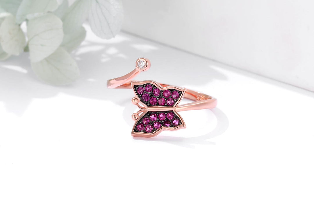 Divine Butterfly 925 Sterling Silver Women Ring