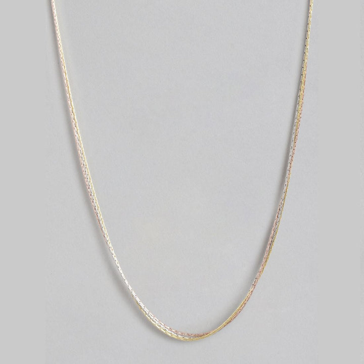 Versatile Triad Adjustable Triple Tone 925 Sterling Silver Chain