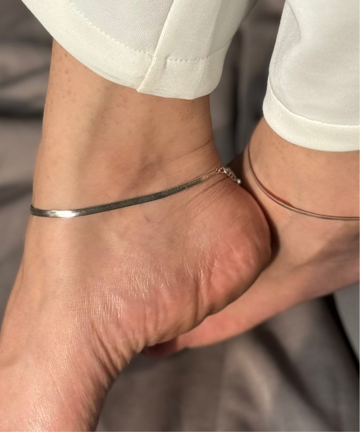 Snake Chain 925 Sterling Silver Anklet