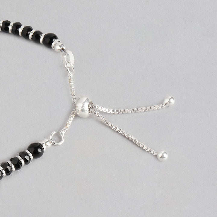 Black Beads 925 Sterling Silver Nazariya Bracelet