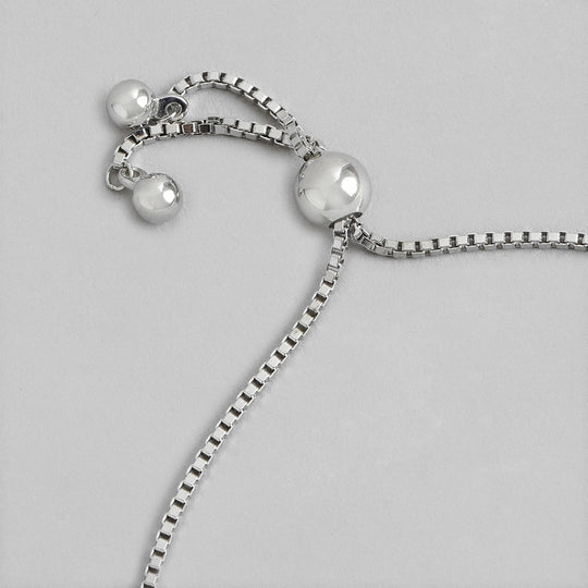 Evil Eye Round Adjustable 925 Sterling Silver Bracelet