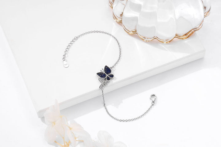 Twin Butterflies 925 Sterling Silver Bracelet