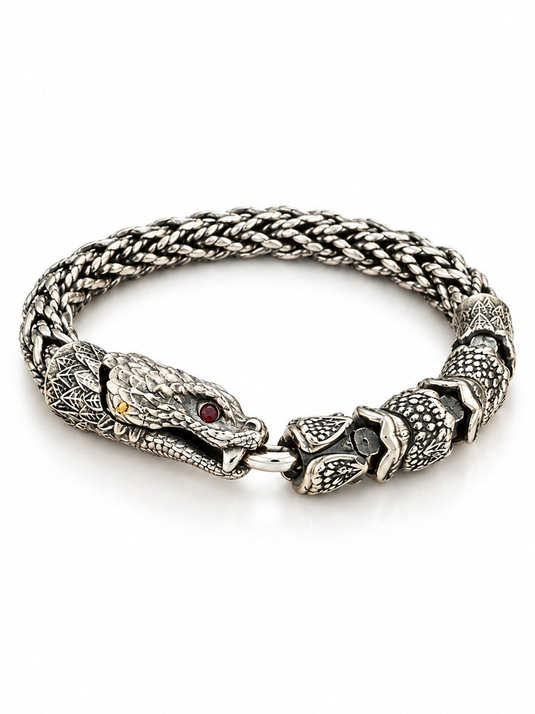 Wild Snake 925 Sterling Silver Bracelet – SilverSense by Vaibhav