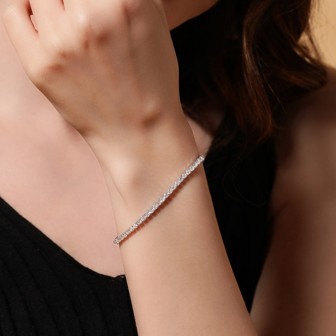 Solitaire 925 Sterling Silver Tennis Bracelet