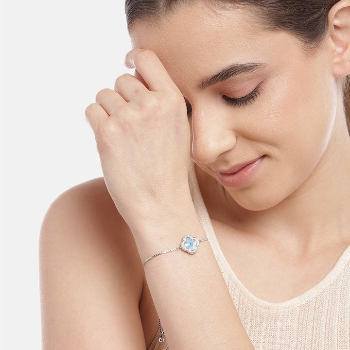 Evil Eye Adjustable 925 Sterling Silver Bracelet