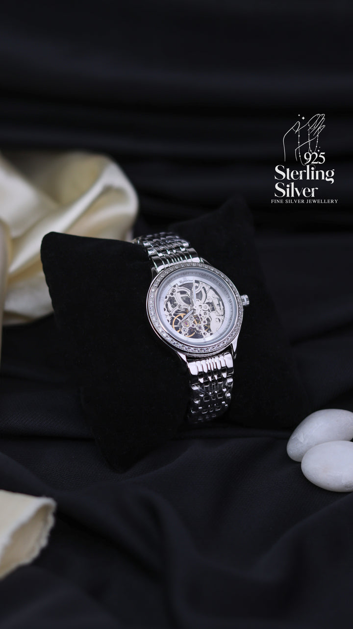 Elegant 925 Sterling Silver Automatic Men's Watch