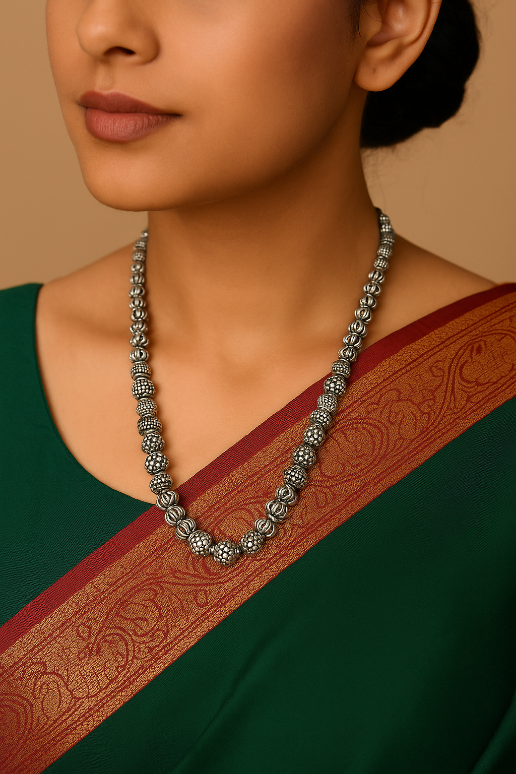 Oxidised Matarmala 925 Sterling Silver