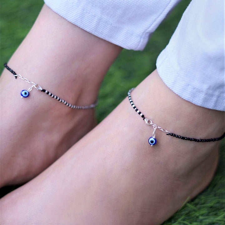 Evil Eye 925 Sterling Silver Nazariya Anklet