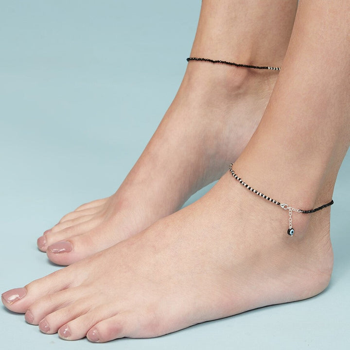 Evil Eye 925 Sterling Silver Nazariya Anklet