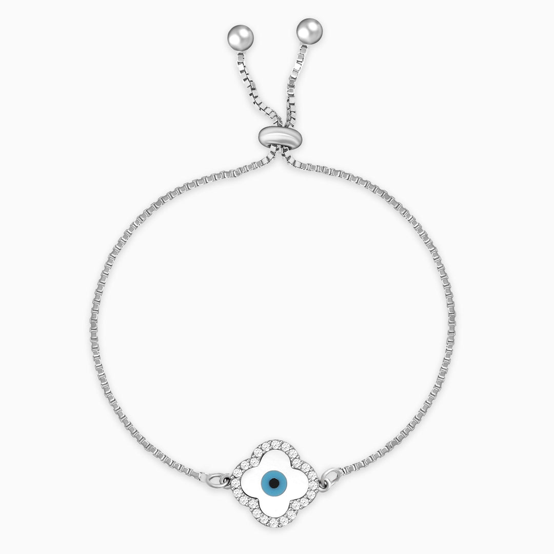 Evil Eye Adjustable 925 Sterling Silver Bracelet