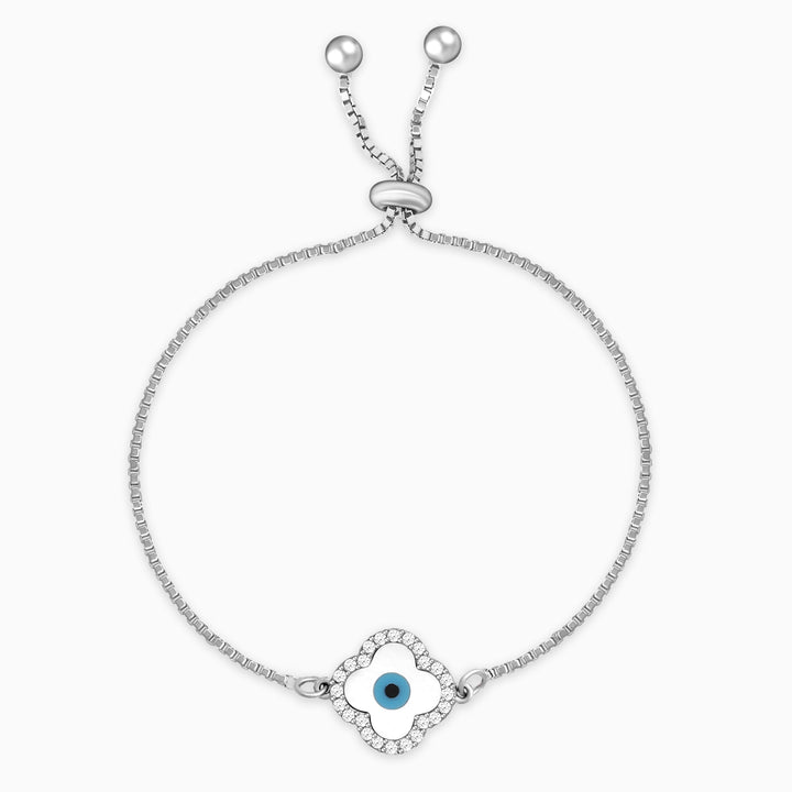 Evil Eye Adjustable 925 Sterling Silver Bracelet