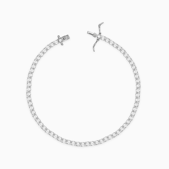 Alluring Solitaires Women 925 Sterling Silver Tennis Bracelet
