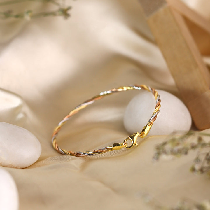 Harmony Triple Tone 925 Sterling Silver Bracelet