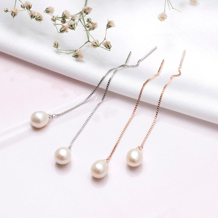 Pearl Sui Dhaga 925 Sterling Silver Women Earrings