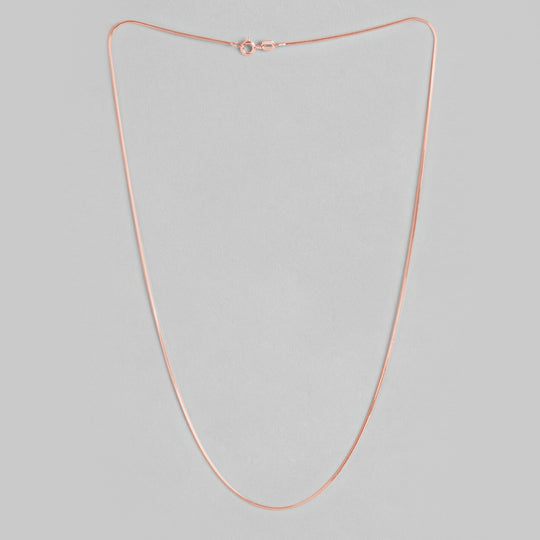 Serpentine Elegance Rose Gold-Plated 925 Sterling Silver Snake Chain