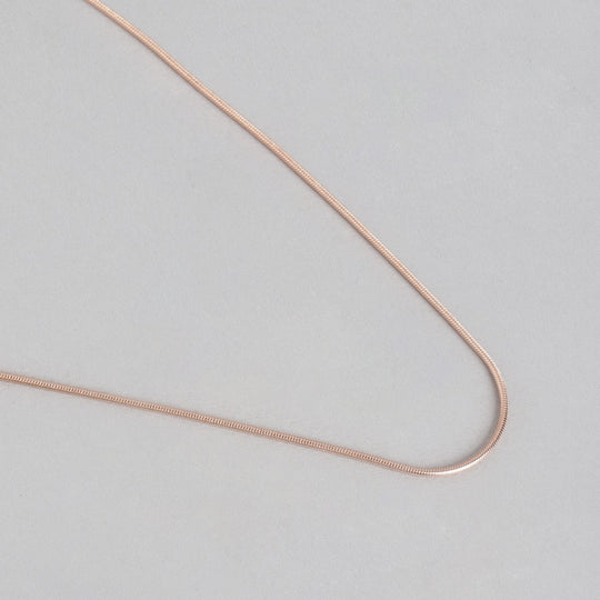 Serpentine Elegance Rose Gold-Plated 925 Sterling Silver Snake Chain