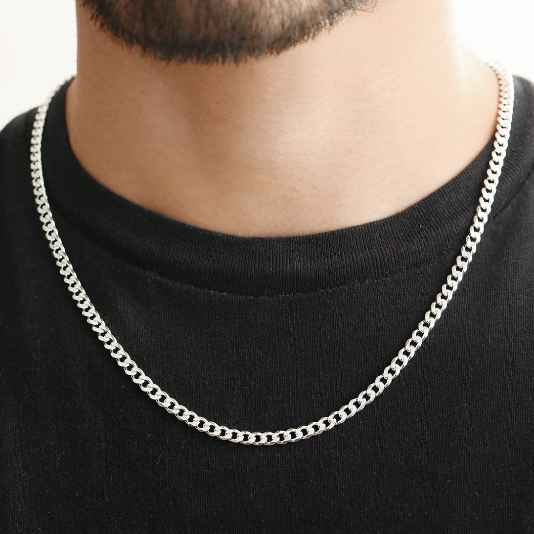 Rhodium 925 Sterling Silver Linkage Chain