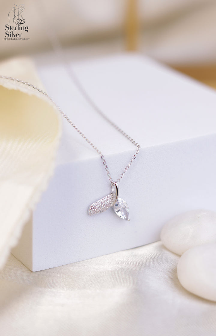 Fish Tail 925 Sterling Silver Chain Pendant