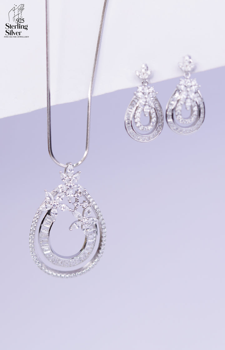 Glamour 925 Sterling Silver Pendant Set