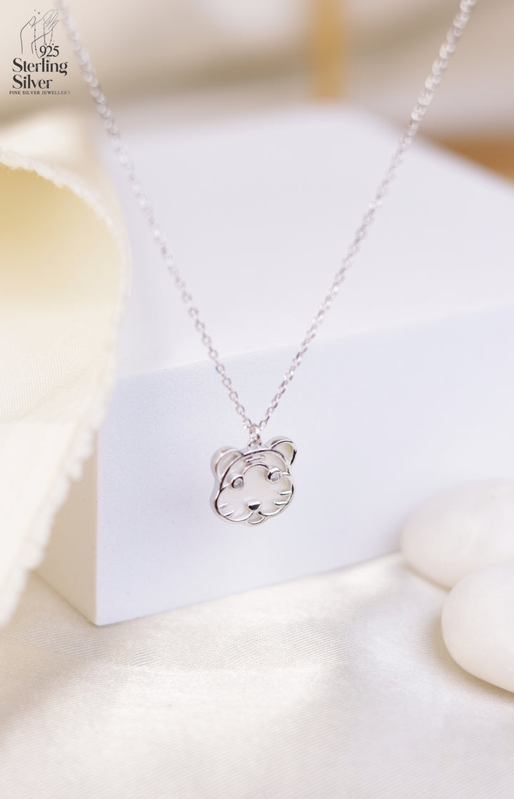 Meow Cat 925 Sterling Silver Chain Pendant