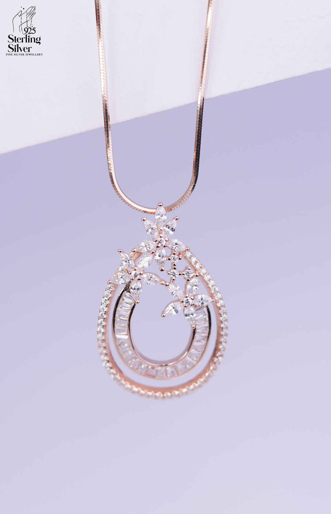 Glamour 925 Sterling Silver Pendant Set