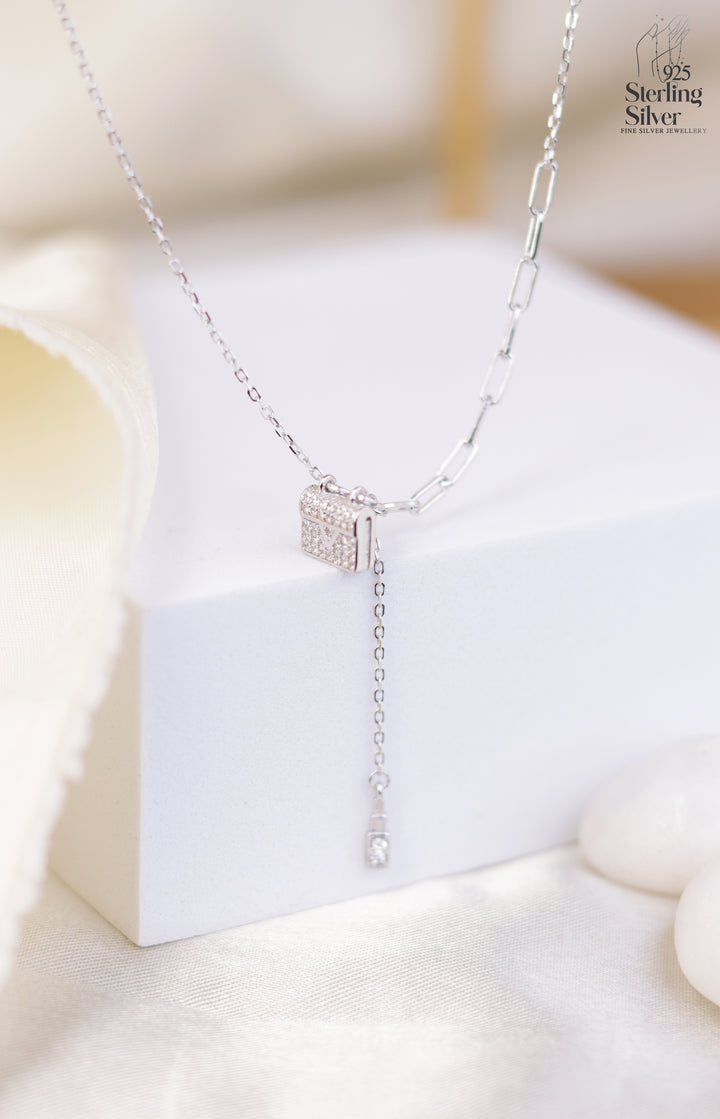 Cute Sling Bag 925 Sterling Silver Chain Pendant