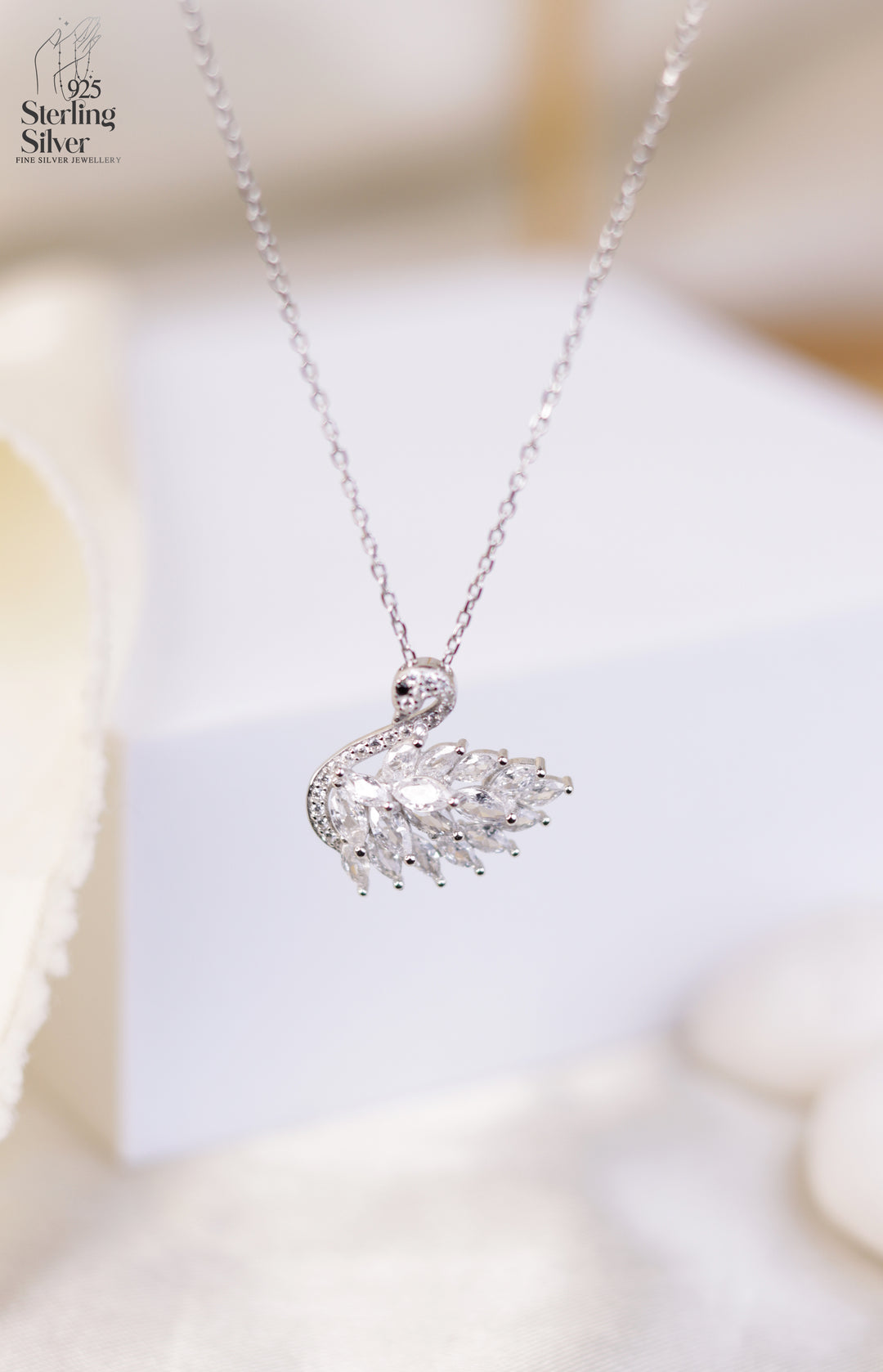 Radiance Peacock 925 Sterling Silver Chain Pendant