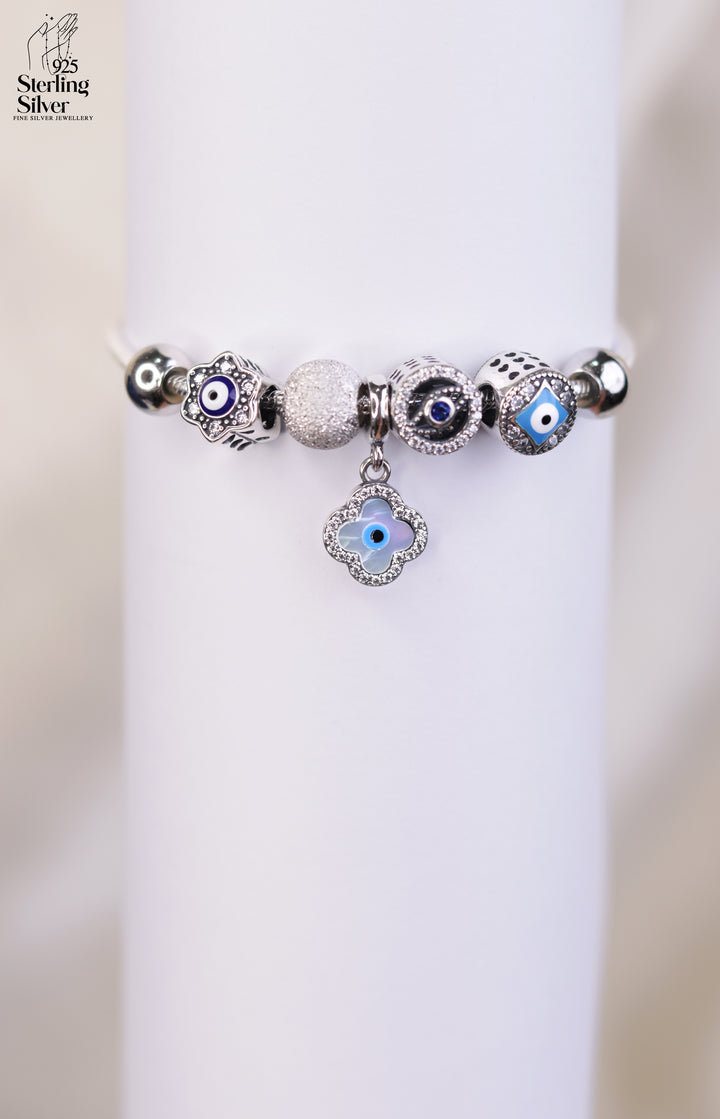 Protective Evil Eye 925 Sterling Silver Pandora Bracelet