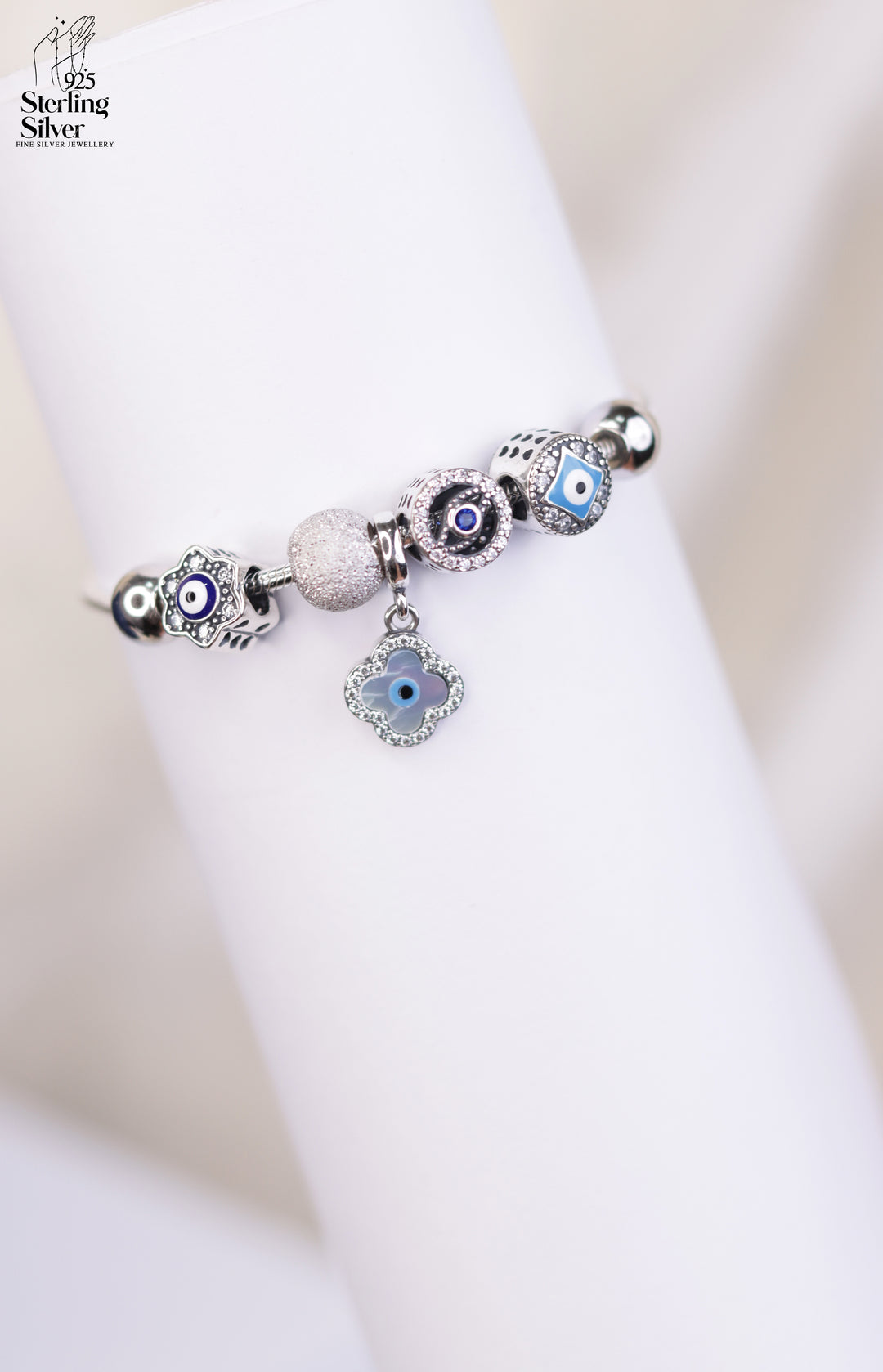Protective Evil Eye 925 Sterling Silver Pandora Bracelet
