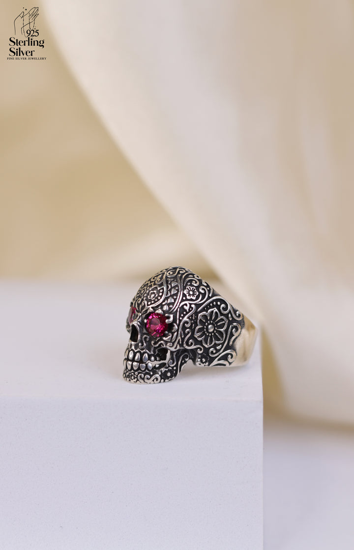 Skull Men 925 Sterling Silver Ring