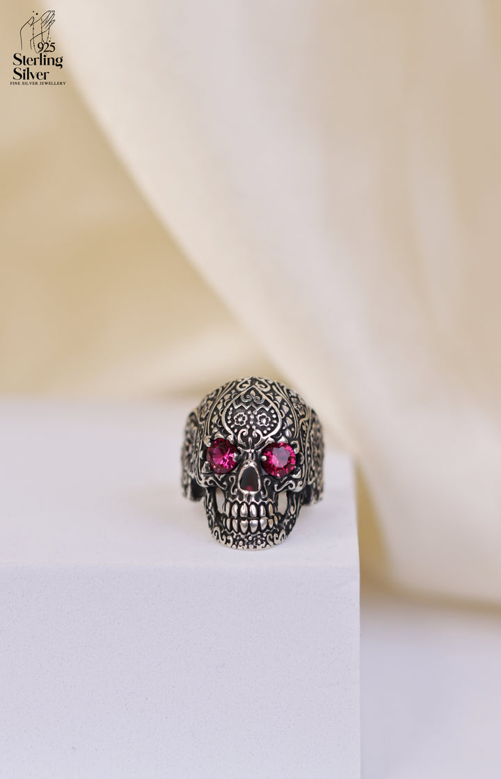 Skull Men 925 Sterling Silver Ring