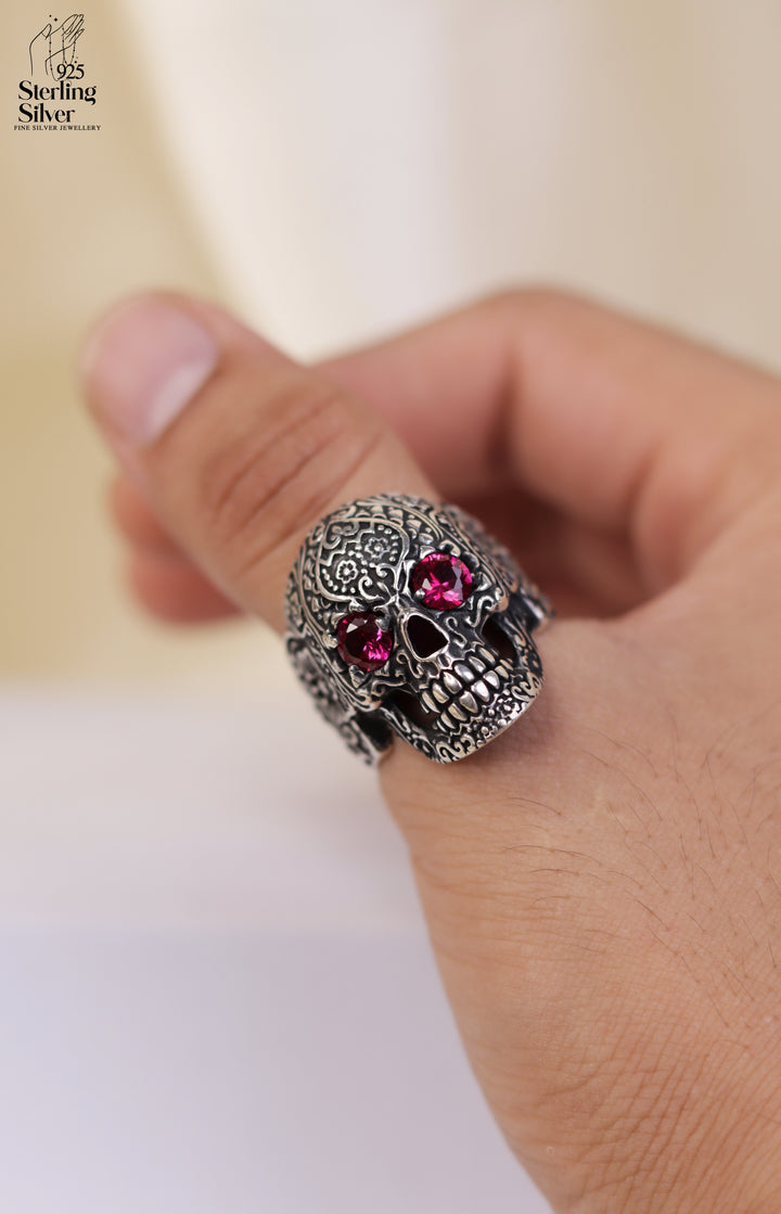 Skull Men 925 Sterling Silver Ring